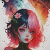 Aesthetic Emo Girl Diamond Painting