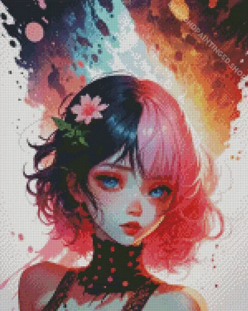 Aesthetic Emo Girl Diamond Painting