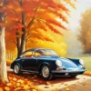 Leaves And Car Diamond Painting