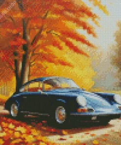 Leaves And Car Diamond Painting
