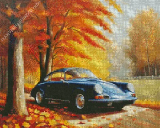 Leaves And Car Diamond Painting