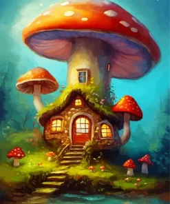 Fantasy Mushroom Diamond Painting