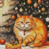 Fat Orange Cat Diamond Painting