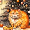 Fat Orange Cat Diamond Painting