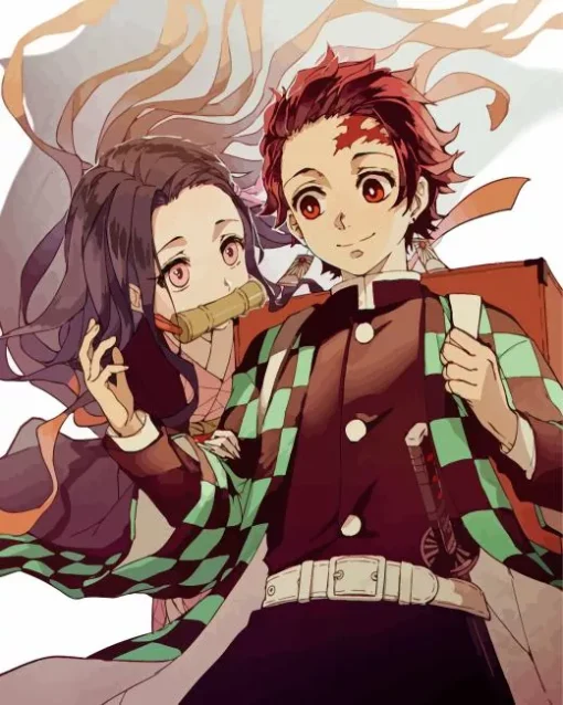 Nezuko And Tanjiro Diamond Painting