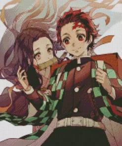 Nezuko And Tanjiro Diamond Painting