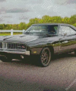 Black 1969 Charger Diamond Painting