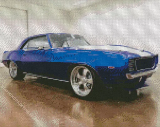 Blue 1969 Camaro Diamond Painting