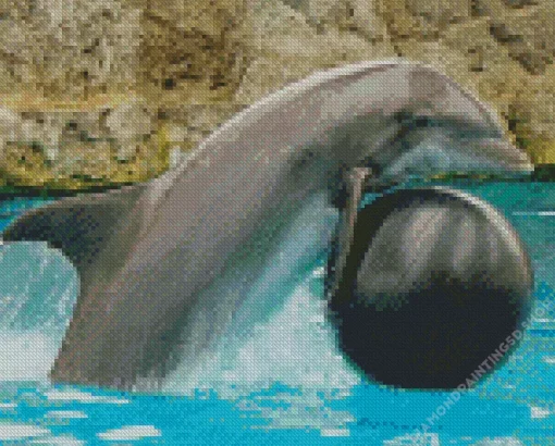 Dolphin Playing Diamond Painting