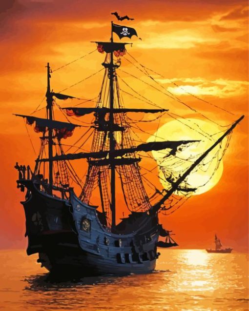 Big Pirate Ship Diamond Painting