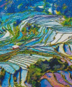 Terreces Landscape Art Diamond Painting
