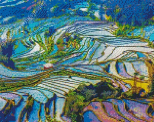Terreces Landscape Art Diamond Painting