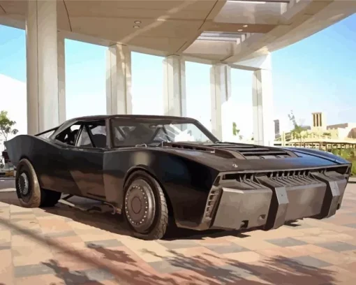 The Batmobile Car Diamond Painting