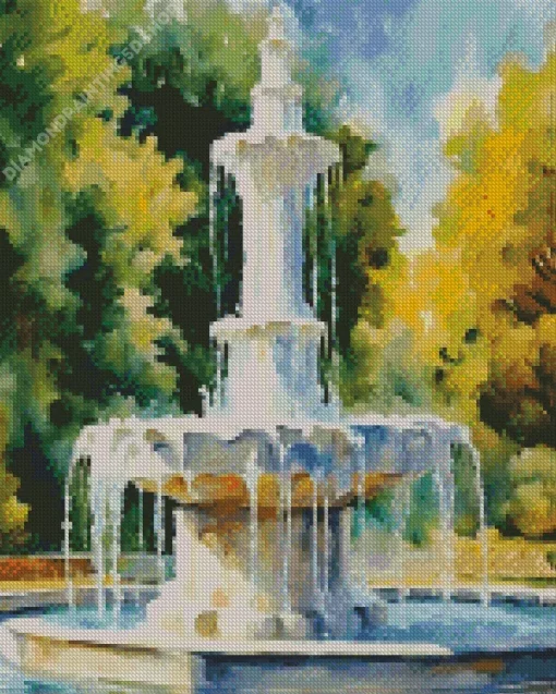 Abstract Fountain Diamond Painting