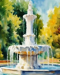 Abstract Fountain Diamond Painting