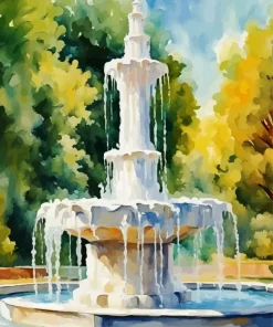 Abstract Fountain Diamond Painting