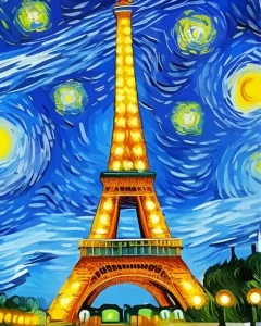 Eiffel Tower Van Gogh Diamond Painting