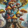 Fairy Mushroom House Diamond Painting