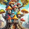 Fairy Mushroom House Diamond Painting