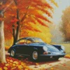 Fallen Leaves And Car Diamond Painting