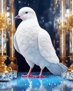 Fancy White Pigeon Diamond Painting