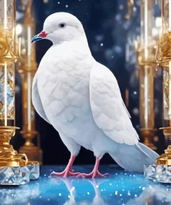 Fancy White Pigeon Diamond Painting
