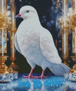 Fancy White Pigeon Diamond Painting