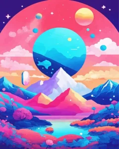Fantasy Mountain Diamond Painting