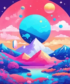 Fantasy Mountain Diamond Painting