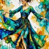 Female Dancer Art Diamond Painting