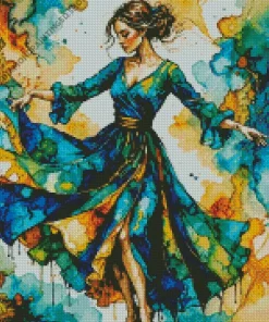 Female Dancer Art Diamond Painting