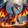 Fire Dragon Art Diamond Painting