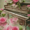 Flowers Piano Diamond Painting