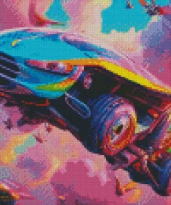 Aesthetic Flying Car Diamond Painting