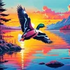 Aesthetic Flying Duck Diamond Painting