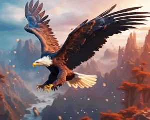 Flying Eagle Art Diamond Painting