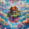 Flying House Art Diamond Painting