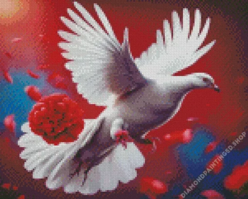 Aesthetic Flying Pigeon Diamond Painting