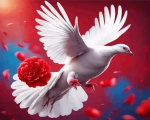 Aesthetic Flying Pigeon Diamond Painting