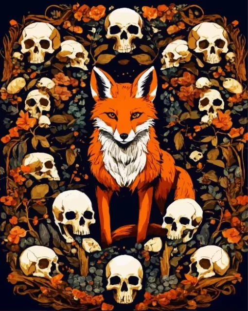 Fox In Fall Diamond Painting