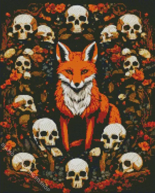 Fox In Fall Diamond Painting