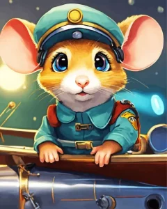 Pilot Mouse Diamond Painting