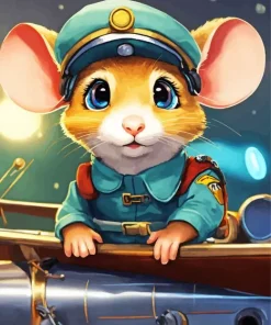 Pilot Mouse Diamond Painting
