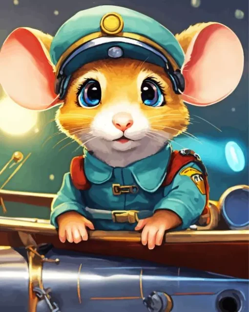 Pilot Mouse Diamond Painting