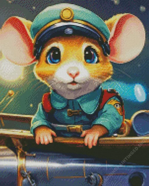 Pilot Mouse Diamond Painting