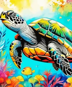 Aesthetic Turtle Art Diamond Painting