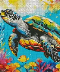 Aesthetic Turtle Art Diamond Painting
