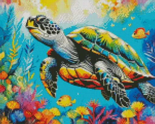 Aesthetic Turtle Art Diamond Painting