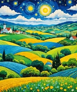 Van Gogh Landscape Diamond Painting