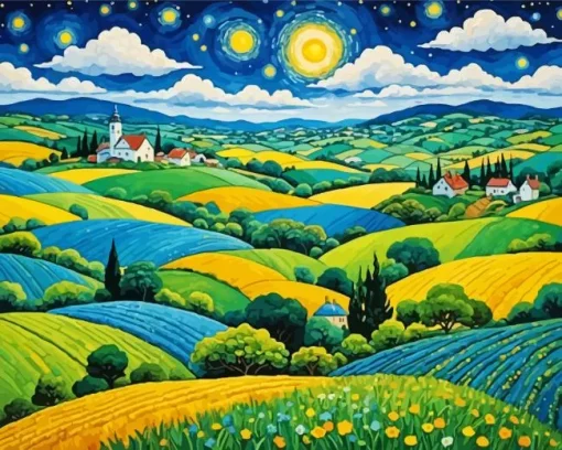 Van Gogh Landscape Diamond Painting
